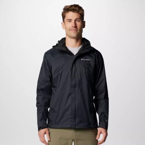 NWOT Men's Columbia Omni-Tech Windbreaker Rain Jacket Black Size 3X